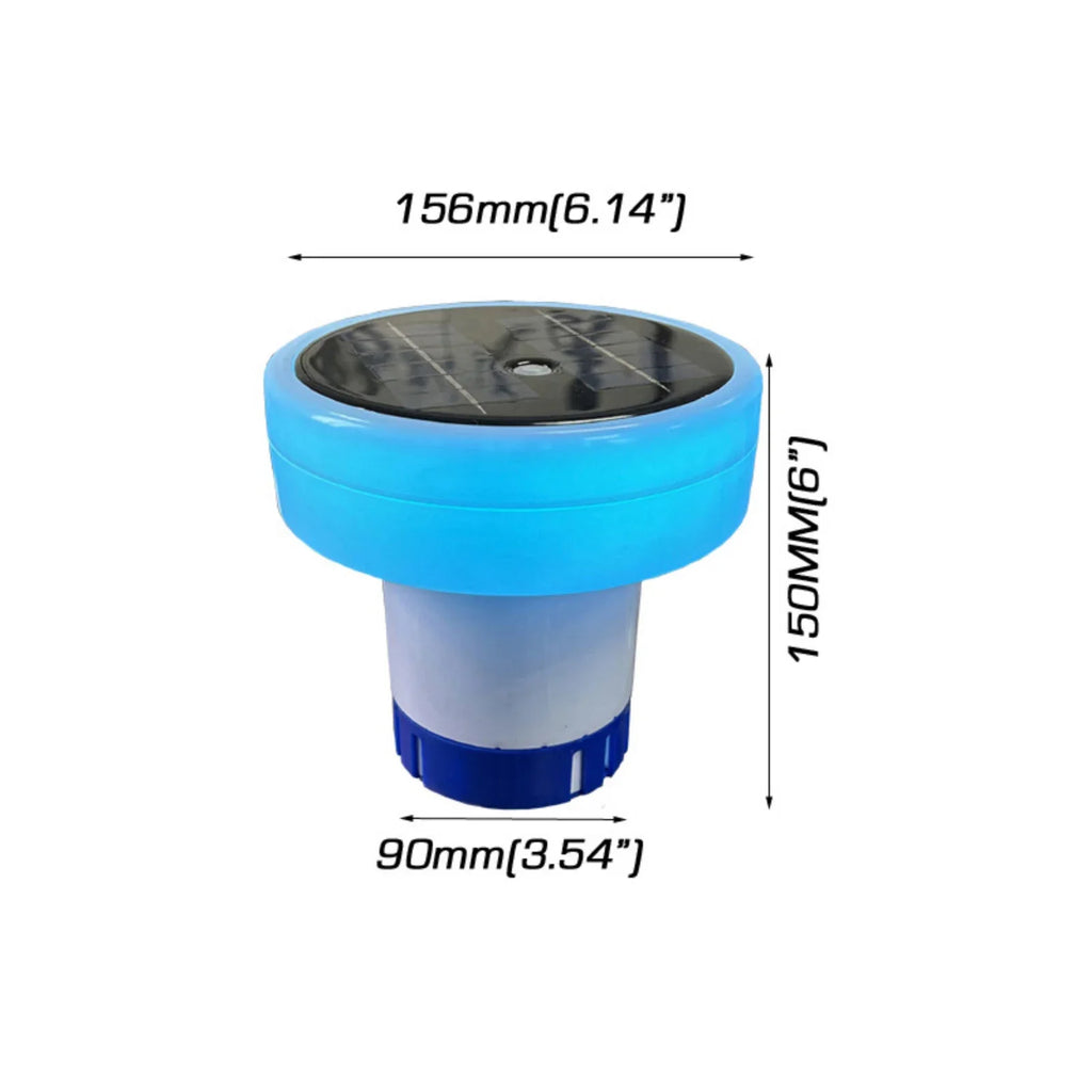 Floating Pool Chlorine Tablet Dispenser with Solar LED Light Pool Chemical Dispenser Qme