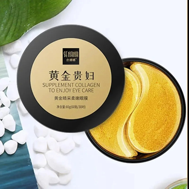 60pc Golden Collagen Eye Masks – Korean Skincare Moisturizing Collagen Eye Mask Qst