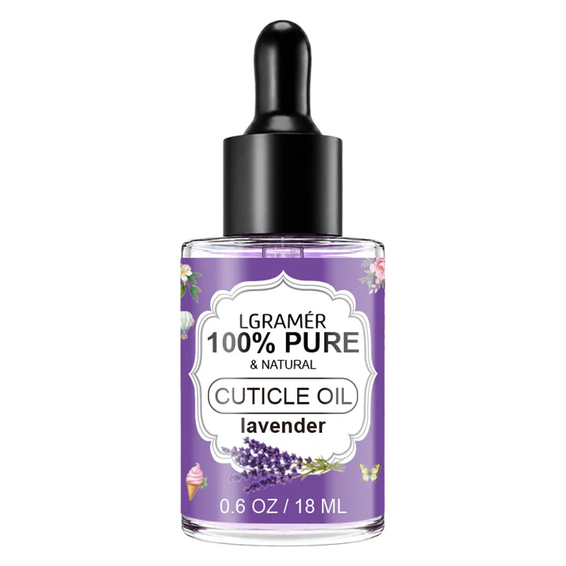 LGRAMER 18ml Cuticle Oil Nail Treatment – 6 Scents Cuticle Oil Qst Lavender-1pcs