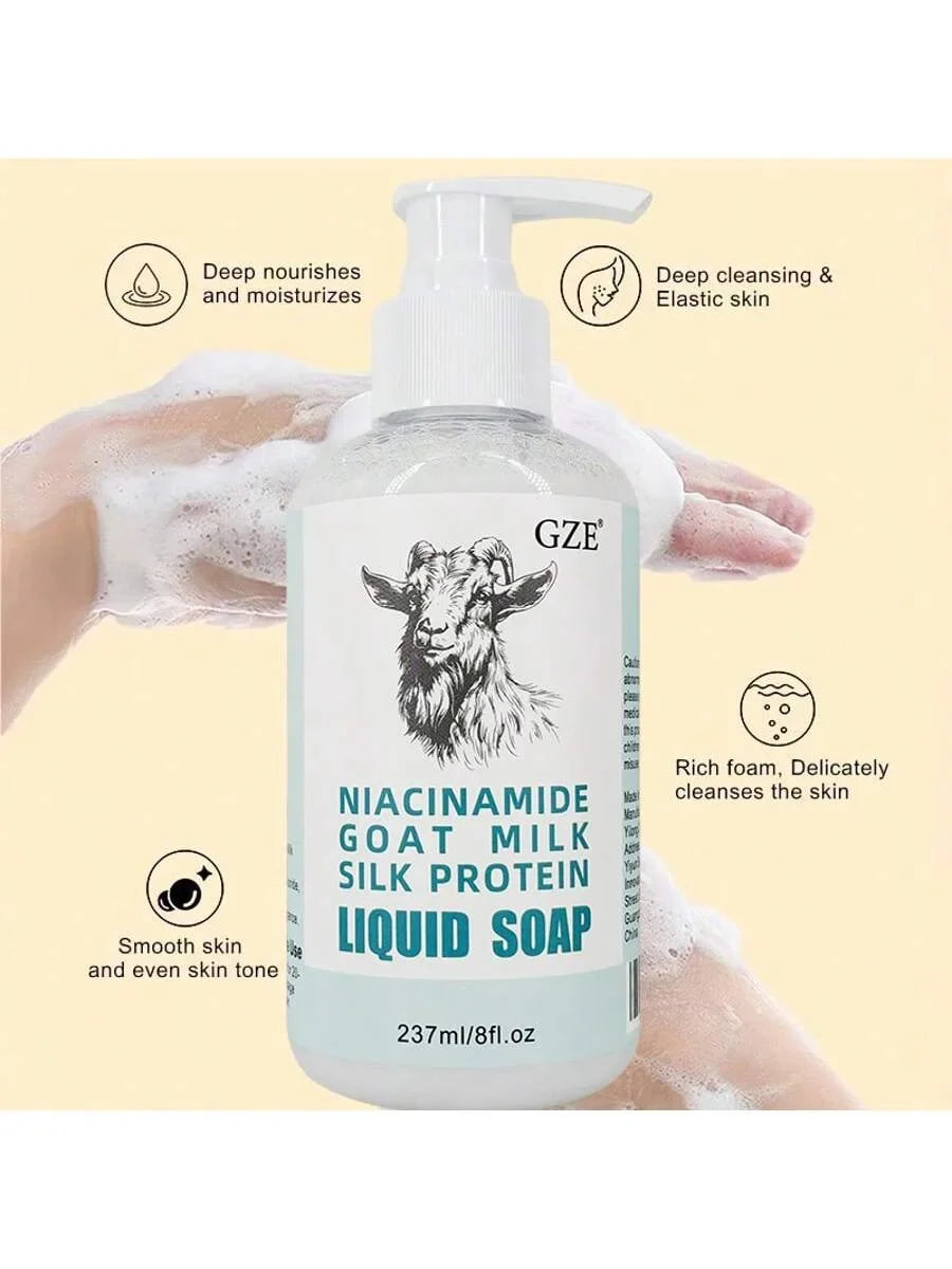 GZE Niacinamide Goat Milk Silk Protein Moisturizing Liquid Soap Moisturizing Liquid Soap Qme