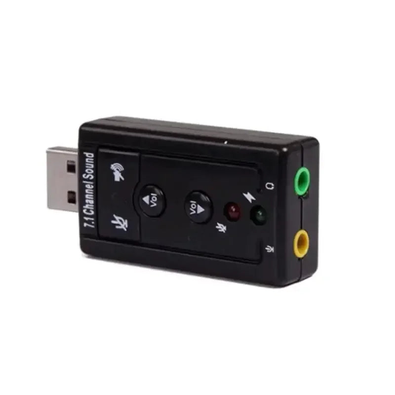 USB 7.1 External Sound Card Stereo Audio Adapter for PC Laptop External Sound Card Qme