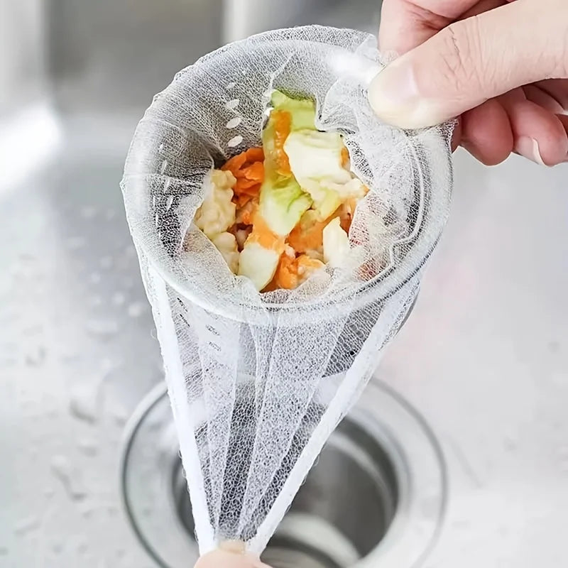100-Pack Disposable Kitchen Sink Drain Filters | Anti-Clog Mesh Sink Drain Filter Qme