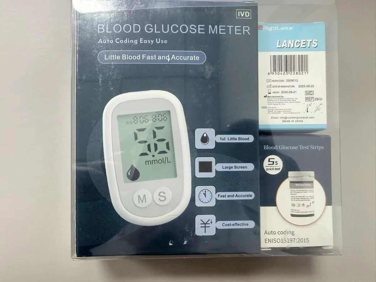 VivaGuard VGM04 Blood Glucose Meter Kit – 50 Strips & Lancets Blood Glucose Monitor Qst 50ocs White Set United States