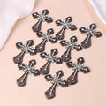 Vintage Cross Crystal Flatback Rhinestone DIY Craft Embellishment Rhinestone Embellishment Qme 10pcs Black