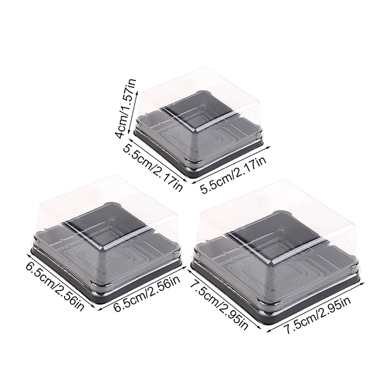 Transparent Square Plastic Dessert & Muffin Packaging Boxes Dessert Packaging Boxes Qme