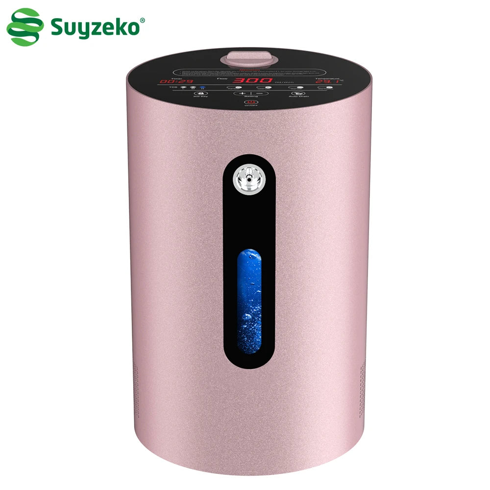 Suyzeko H2 Molecular Hydrogen Inhalation Machine 150–3600ml Hydrogen Inhalation Machine Qst 300ML rose gold