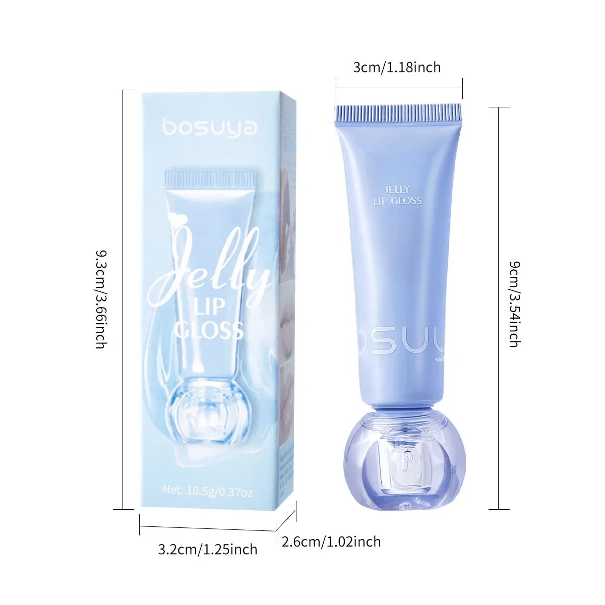 Moisturizing Jelly Lip Gloss – Waterproof & Non-Stick, 7 Shades Lip Gloss Qme
