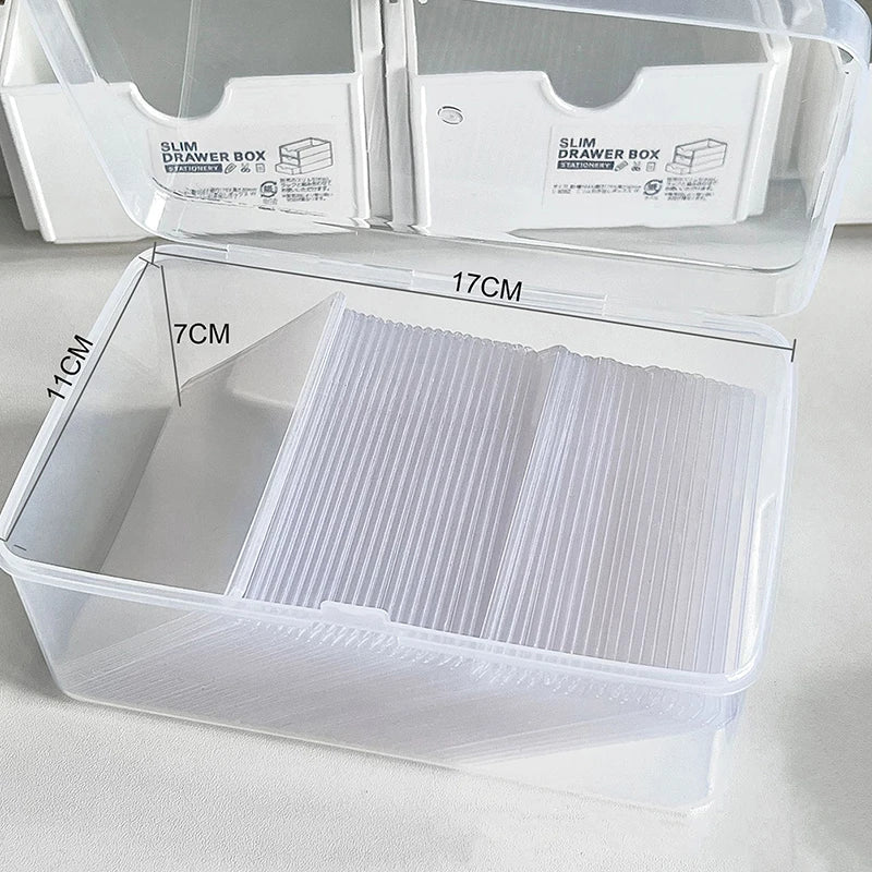 Desk Organizer Box for Photocards, Stickers & Stationery | Qme Desk Organizer Box Qme