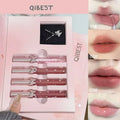 QIBEST 4-Piece Lip Set: 3 Matte Lipsticks + Lip Balm Oil Lip Makeup Set Qme Lip Makeup Sets