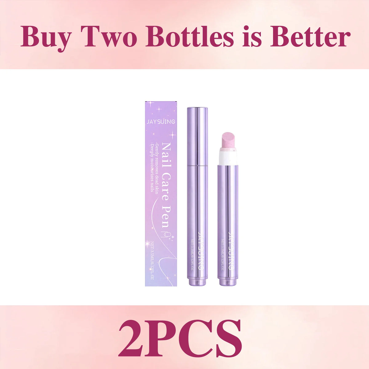 Jaysuing Cuticle Nail Oil Pen – Nourishing Nail Serum 3.5ml Cuticle Oil Pen Qst 2x3.5ml Boxed