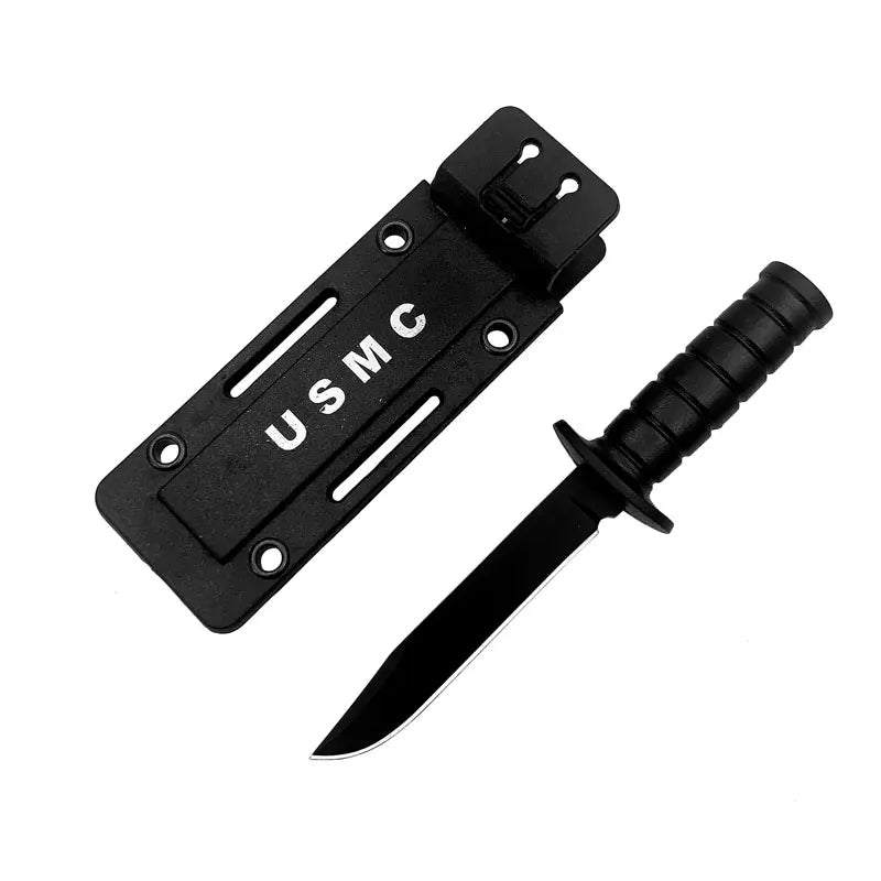 Swayboo Mini Neck Knife Sawtooth Fixed Blade – Camping Survival Fixed Blade Knife Qst Black