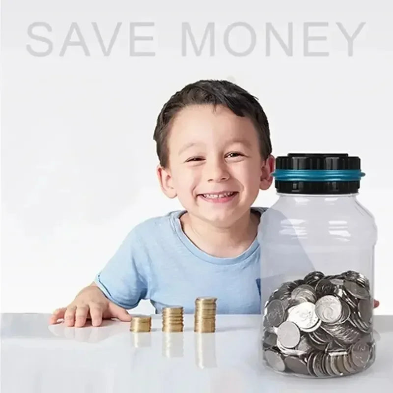 Electronic Piggy Bank Coin Counter with Digital LCD Display Coin Counting Bank Qme