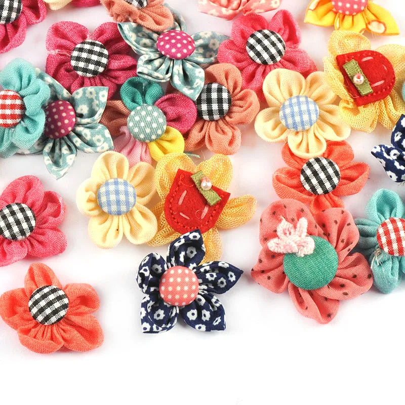 Mixed Flower Patches Appliques for Sewing & DIY Crafts – 10 Pcs Fabric Patch Appliques Qme