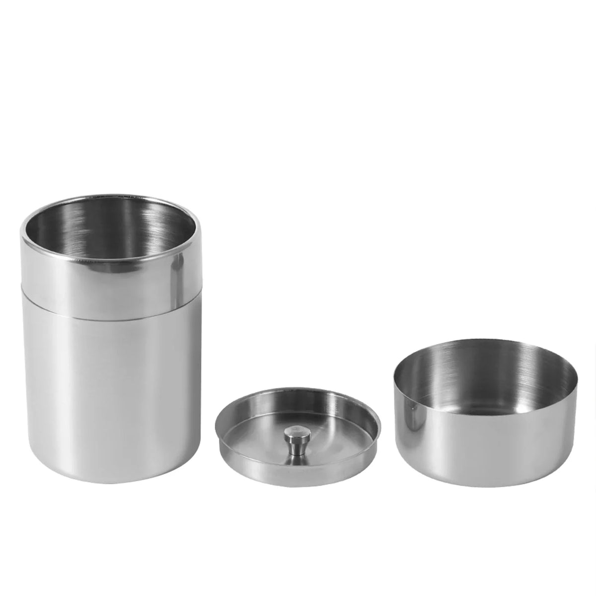 Stainless Steel Airtight Tea & Coffee Canister Storage Tin Airtight Storage Canister Qme S