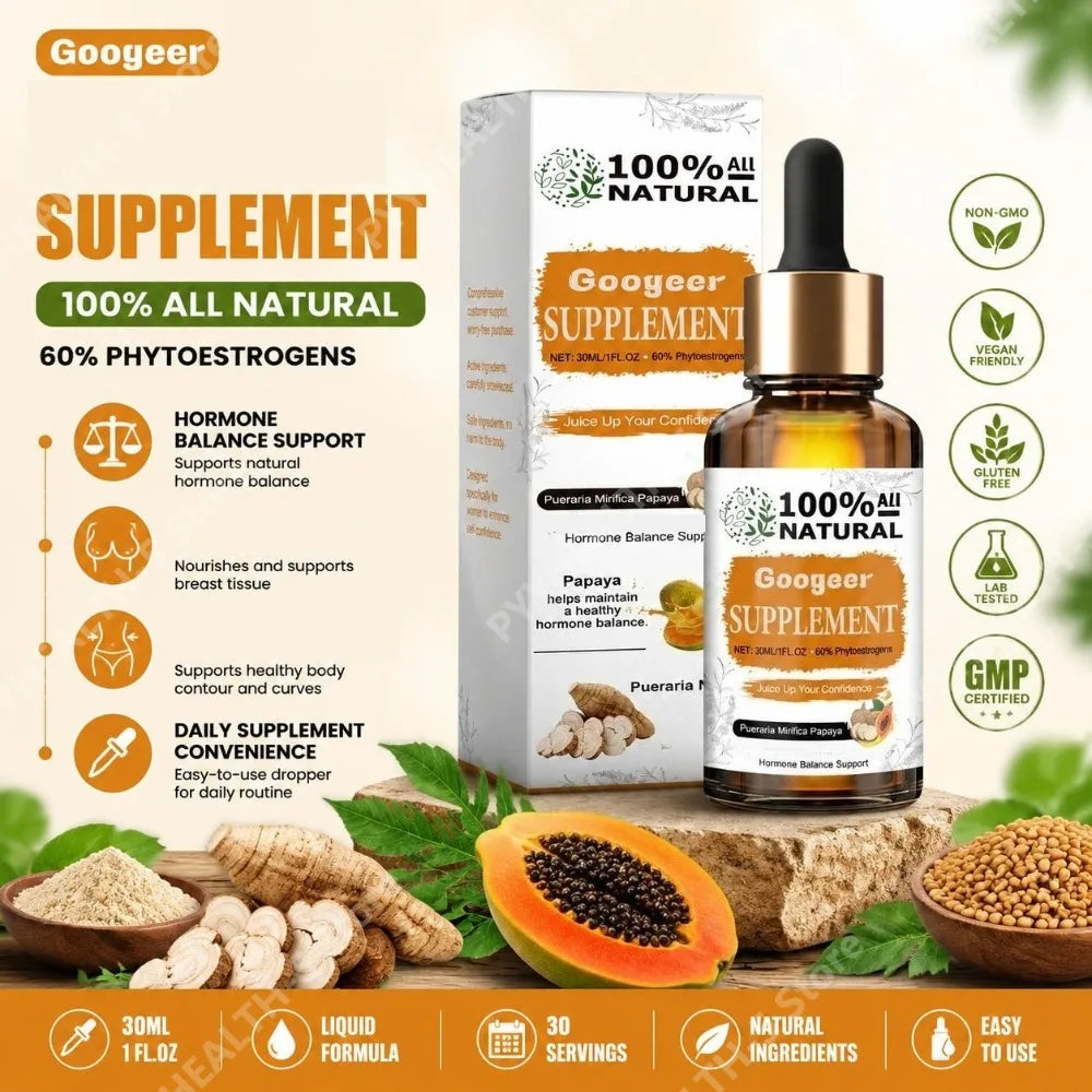 Pueraria Mirifica Papaya Fenugreek Drops 30ml Plant Extract Herbal Liquid Supplement Qst