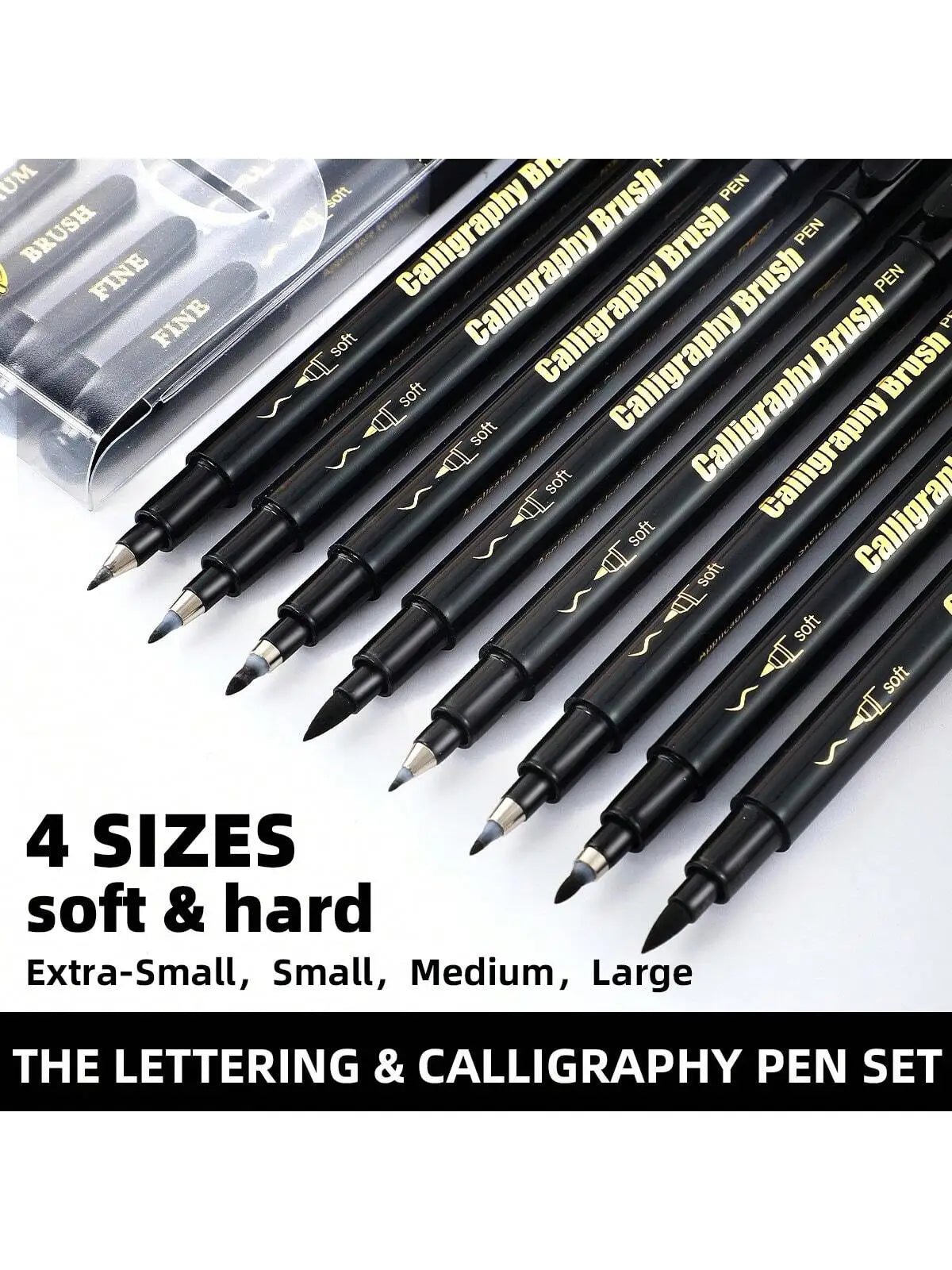 Black Calligraphy Brush Marker Pens – Art & Craft Writing Set Calligraphy Brush Pens Qme