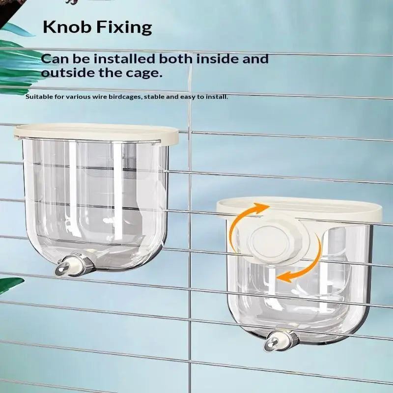 Hanging Bird Water Feeder for Parrot & Myna – No-Drip Bird Water Feeder Qme