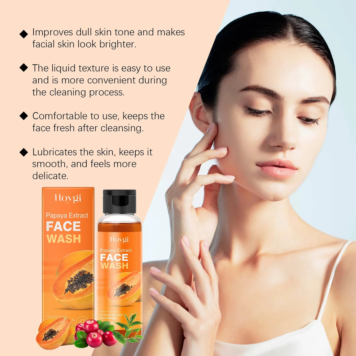 Papaya Face Wash – Oil Control Gentle Moisturizing Cleanser Face Wash Cleanser Qme