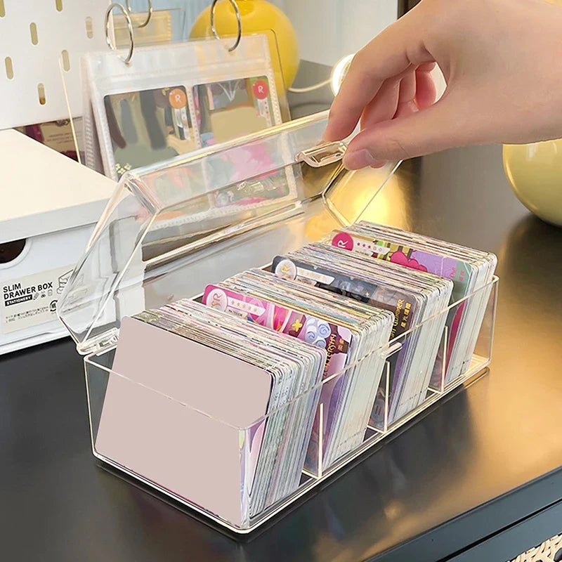 Kpop Photocard Storage Box – Transparent Card Case Organizer Photocard Storage Box Qme