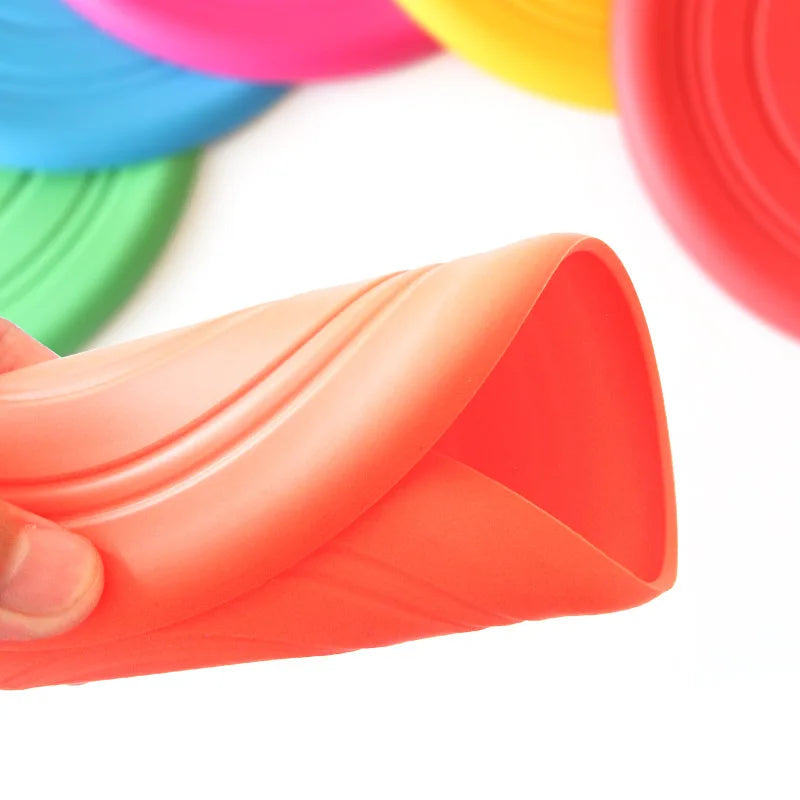Silicone Flying Disc Interactive Dog & Cat Toy – 6 Colors Interactive Pet Toy Qme