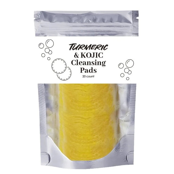 Turmeric & Kojic Acid Cleansing Pads – Exfoliate & Balance Skin Facial Cleansing Pads Qst YELLOW