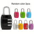 3-Digit Combination Padlock – Mini Code Lock for Luggage & Bags Combination Padlock Qme Random color 2pcs