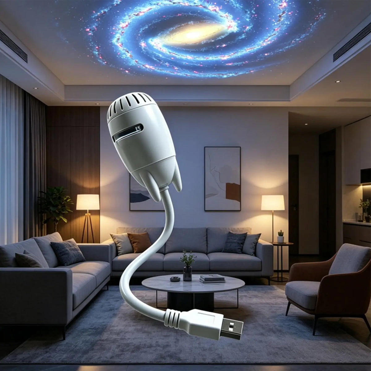 Galaxy Projector Night Light USB Dimmable Gooseneck Lamp Galaxy Projector Lamp Qme