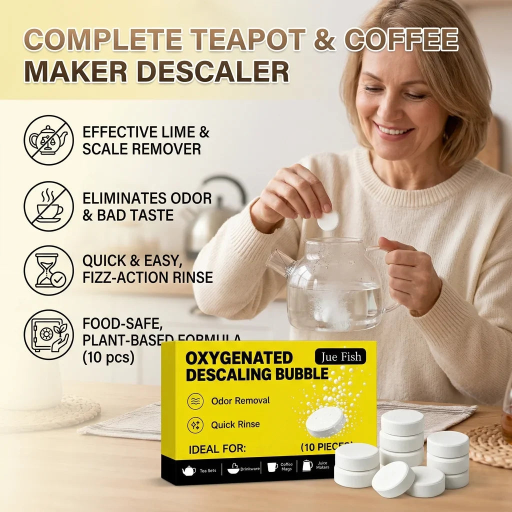 Oxygenated Descaling Bubble Tablets – Limescale Remover Descaling Tablets Qme