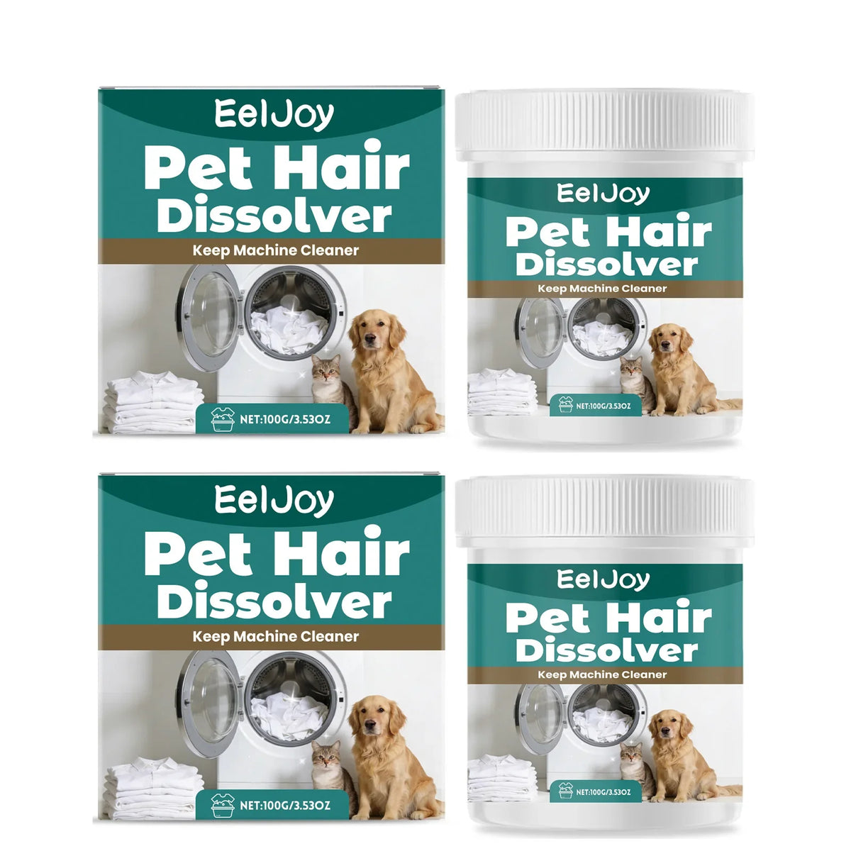 Pet Hair Dissolving Laundry Agent – Safe for Clothing & Fabrics Laundry Cleaning Agent Qme 2 x 100g Boxed