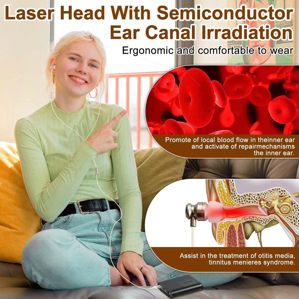 650nm LLLT Ear Laser Irradiator – Low-Level Light Therapy Device Ear Light Therapy Device Qst