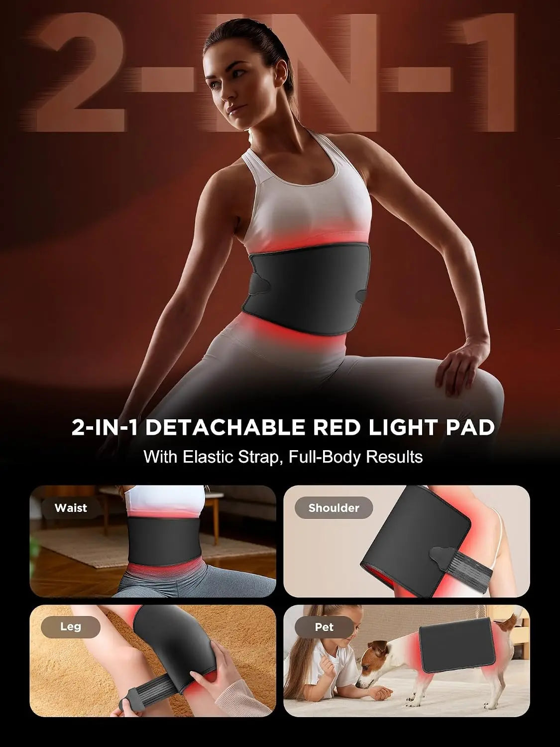 ZONGKUNG 660nm 850nm Red Light Therapy Lamp – Face & Body Red Light Therapy Lamp Qst