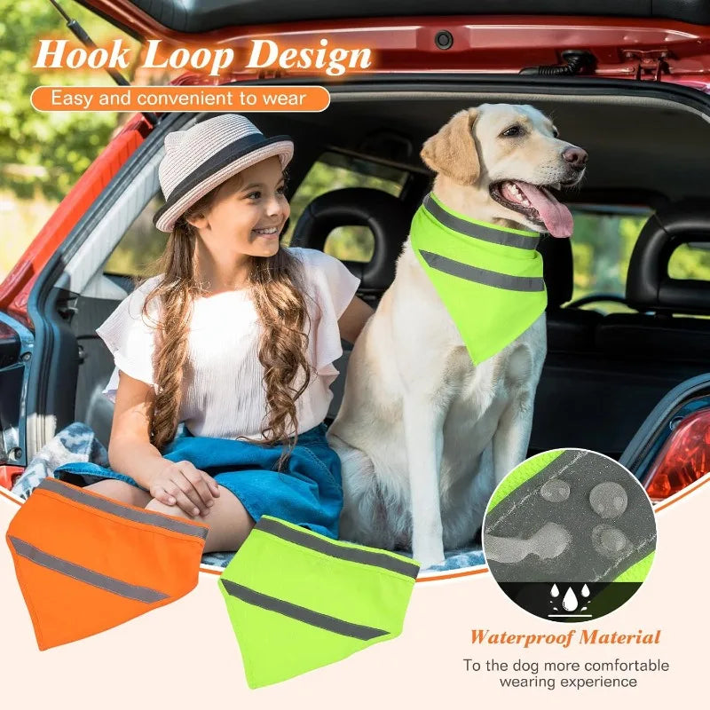 Reflective Pet Triangle Scarf Bandana for Small/Medium Dogs Dog Bandana Scarf Qme