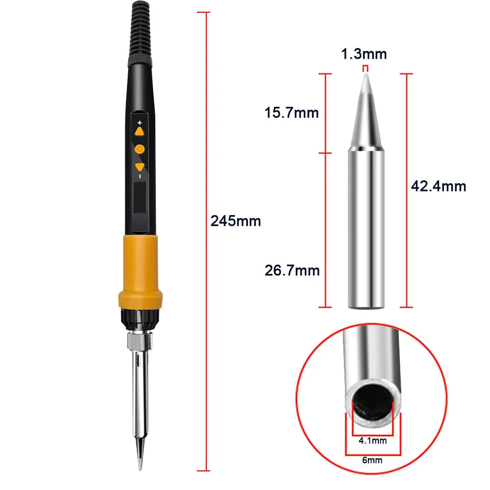 80W Electric Soldering Iron – Digital Display & Adjustable Temp Soldering Iron Qme