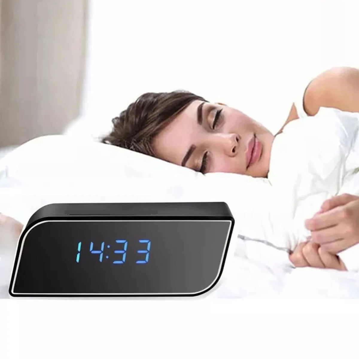 WiFi Camera Clock – FHD 1080P Indoor Security Camera WiFi Security Camera Qst