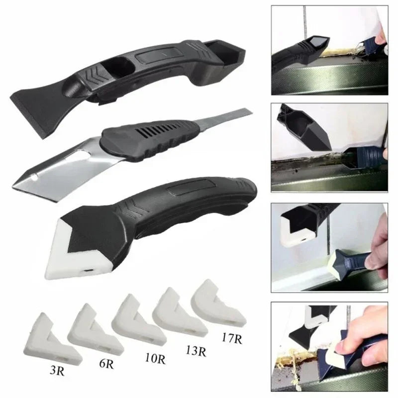 Silicone Caulking Grout Finishing Tool Set – Sealant Scraper Caulking Scraper Tool Qme