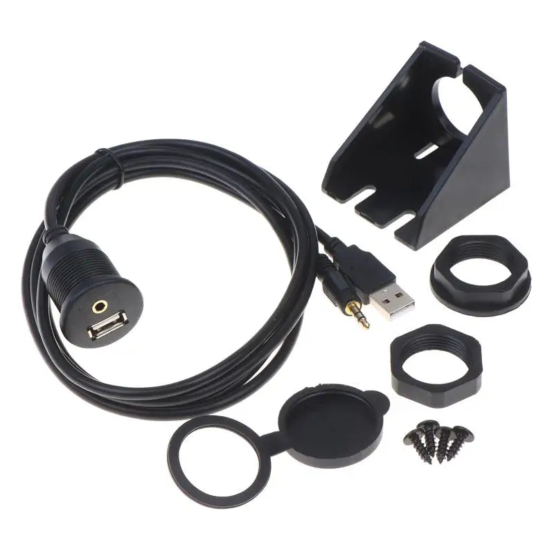 Flush Mount Panel USB Extension Cable – Waterproof UV Resistant Panel Mount USB Cable Qme
