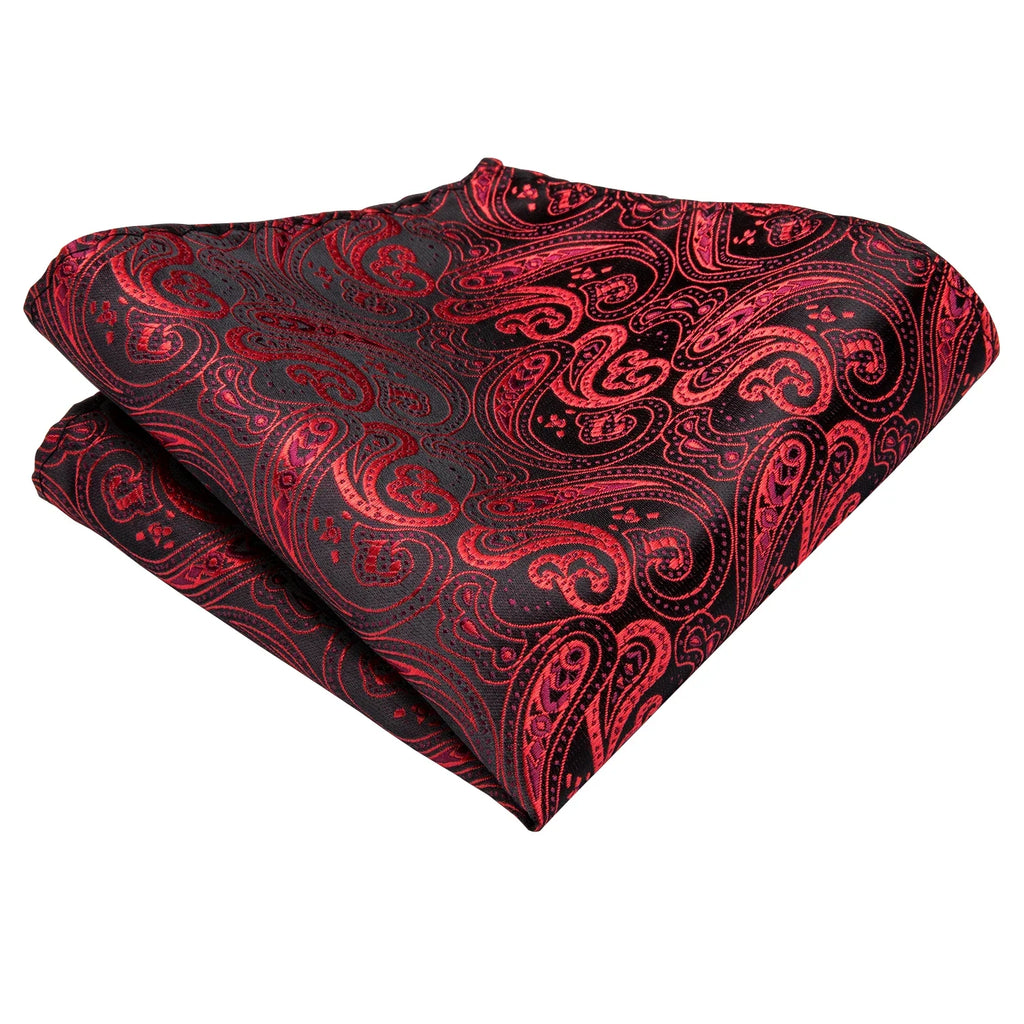 Hi-Tie Men's Paisley Ascot Cravat with Brooch – 8 Colors Ascot Cravat Set Qme