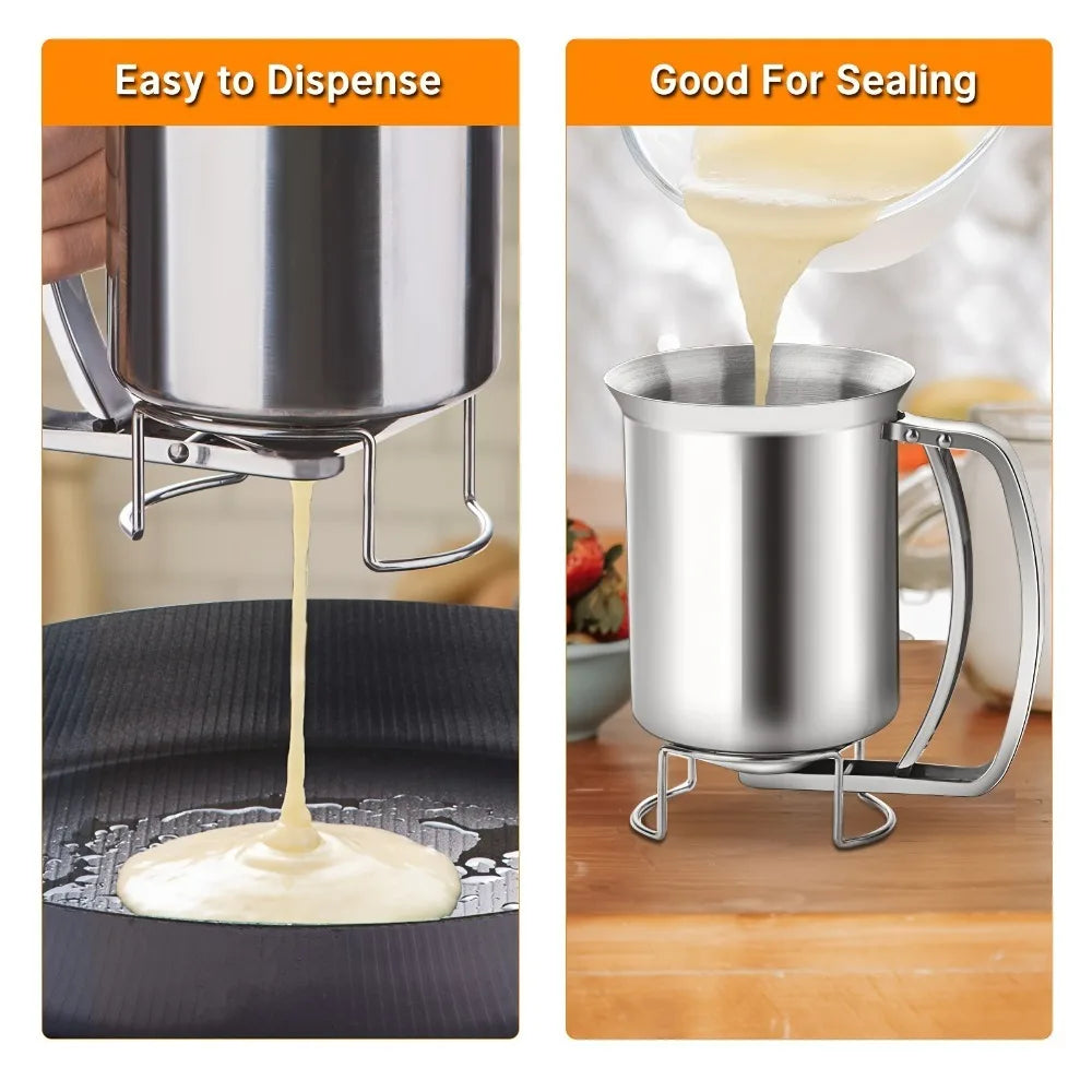 Stainless Steel Batter Dispenser – Pancakes, Waffles & More Batter Dispenser Qme