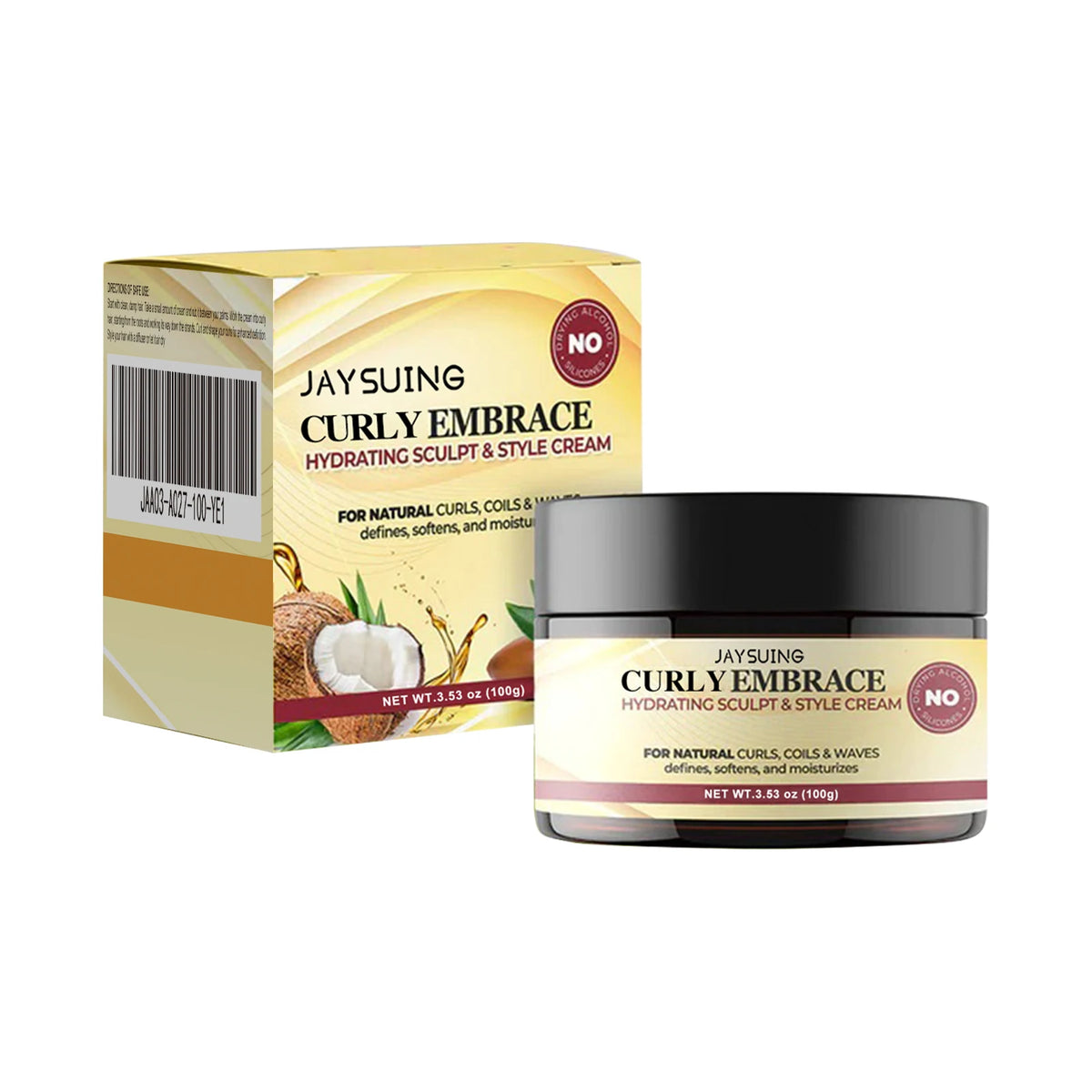 Hoygi Curl Defining Cream – Moisturizing Frizz Control 100g Curl Defining Cream Qst