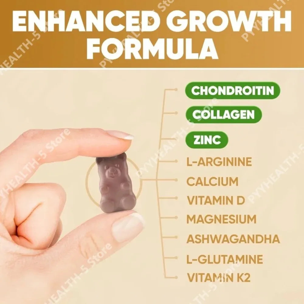 Kids & Teens Bone Gummies – Calcium, Zinc, Magnesium, K2, D3 | 60ct Kids Vitamin Gummies Qst