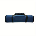 Roll-Up Tool Bag – 22-Pocket Wrench & Spanner Organizer Roll-Up Tool Bag Qme Blue