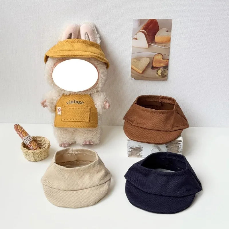 Vintage Baseball Cap & Apron Set for 17cm Dolls | Cute Accessories Doll Clothing Set Qme