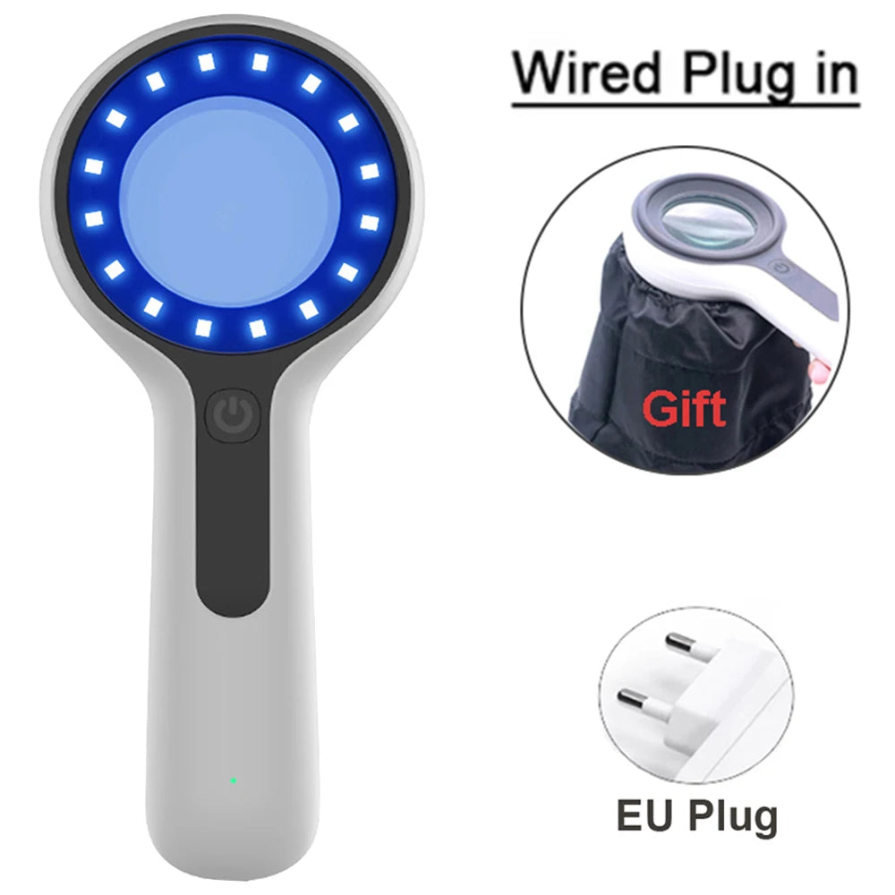 Wood Lamp Skin Analyzer – UV Magnifying Facial Skin Tester Skin Analyzer Lamp Qst Wired Plug in-EU