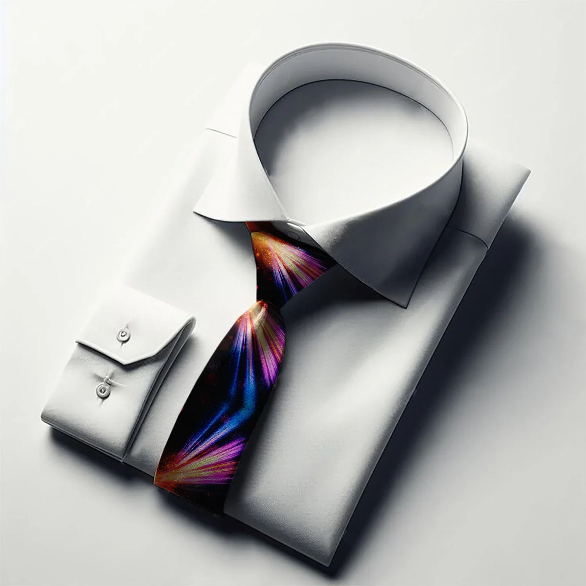 Men's Novelty Light Print Necktie | Casual & Formal Polyester Tie Novelty Print Necktie Qme
