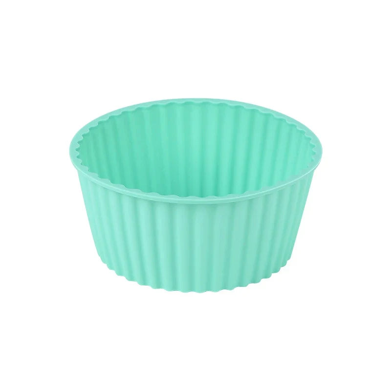 Silicone Muffin & Cupcake Baking Mold – Non-Stick Bagel Pan Silicone Baking Mold Qme Green