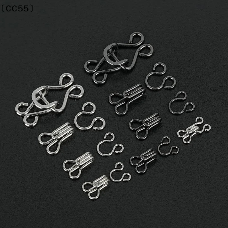 10 Pairs Metal Invisible Garment Hooks – Jeans, Skirts & Pants Sewing Hook Clasps Qst