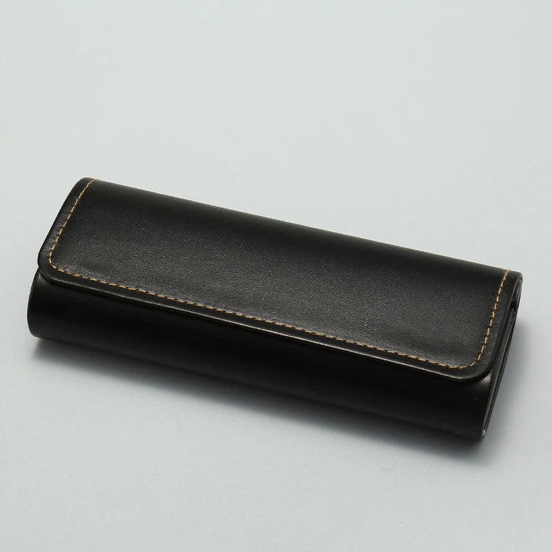 PU Leather Glasses Case – Portable Eyewear Storage Box Glasses Case Qst Black