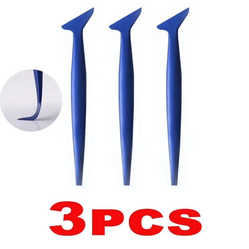 Car Micro Squeegee Set – Vinyl Wrap & Tint Slot Tool Auto Vinyl Wrap Tool Qme Blue 3PCS