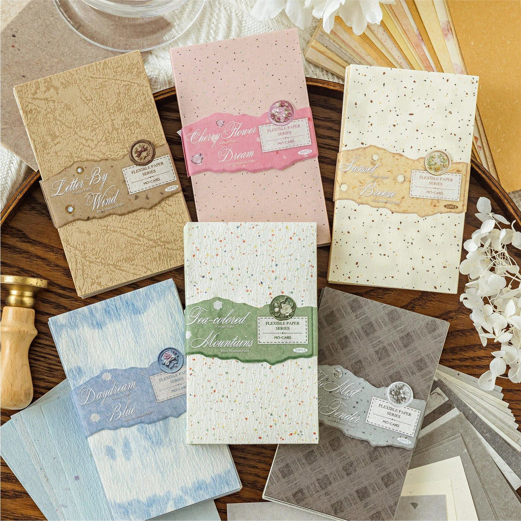 50-Sheet Morandi Pastel Scrapbook Paper for DIY Crafts Scrapbook Paper Qme