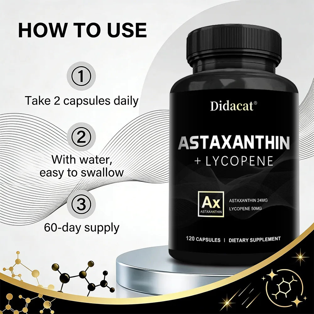 Didacat Astaxanthin Capsules – Antioxidant Supplement Antioxidant Supplement Qst